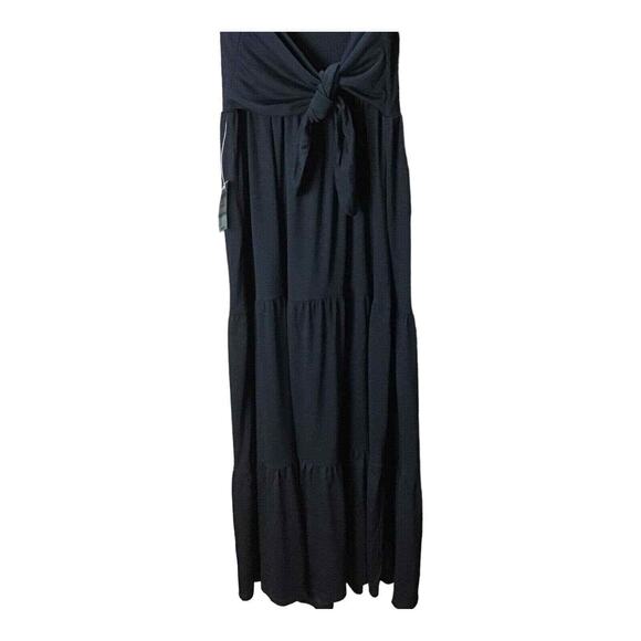 INC International Concepts Women’s Maxi Dress Black Tiered Open Back Size M NWT - Picture 15 of 16